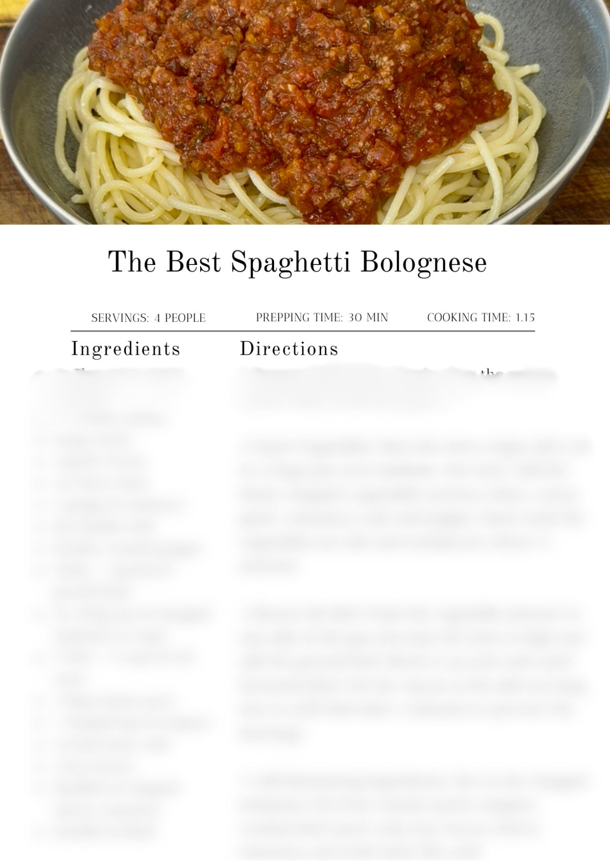 The Best Spaghetti Bolognese