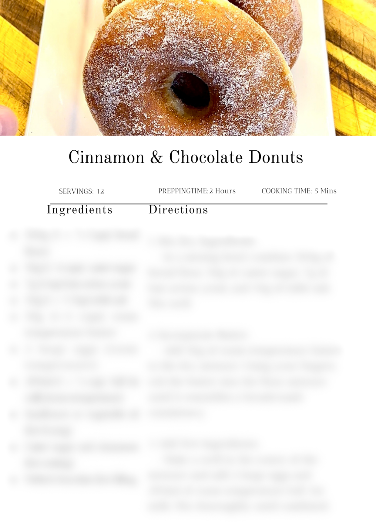 Cinnamon & Chocolate Donuts