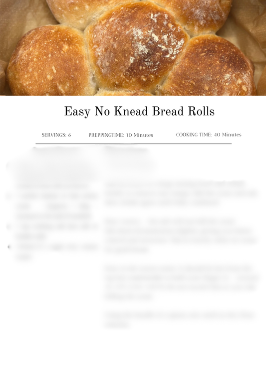 Easy No Knead Bread Rolls